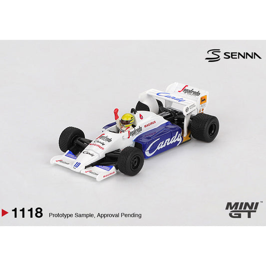 MiniGT Ayrton Senna No.19 Toleman TG184 1984 Monaco GP 1:64 Diecast Car Blister