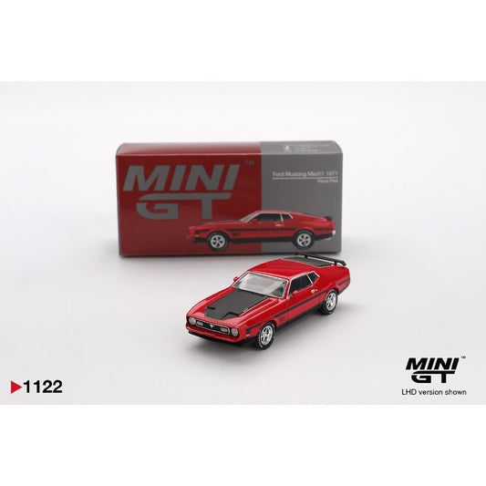 MiniGT Ford Mustang Mach1 1971 Race Red 1:64 Diecast 1122