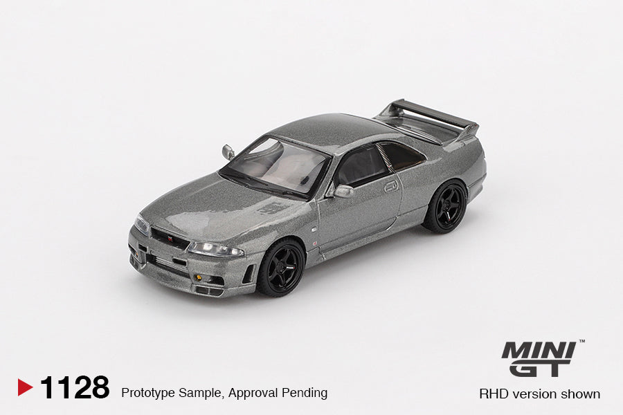 MiniGT Nissan Skyline GT-R Dark Metal Grey (Nismo BCNR33 CRS V 1:64 Car 1128-R