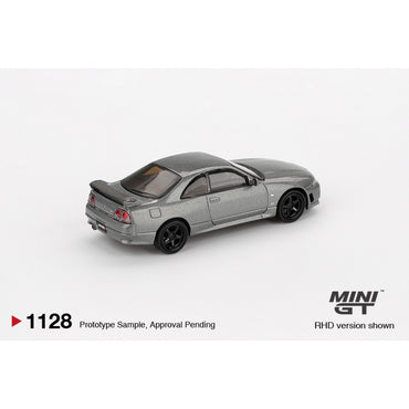 MiniGT Nissan Skyline GT-R Dark Metal Grey (Nismo BCNR33 CRS V 1:64 Car 1128-R