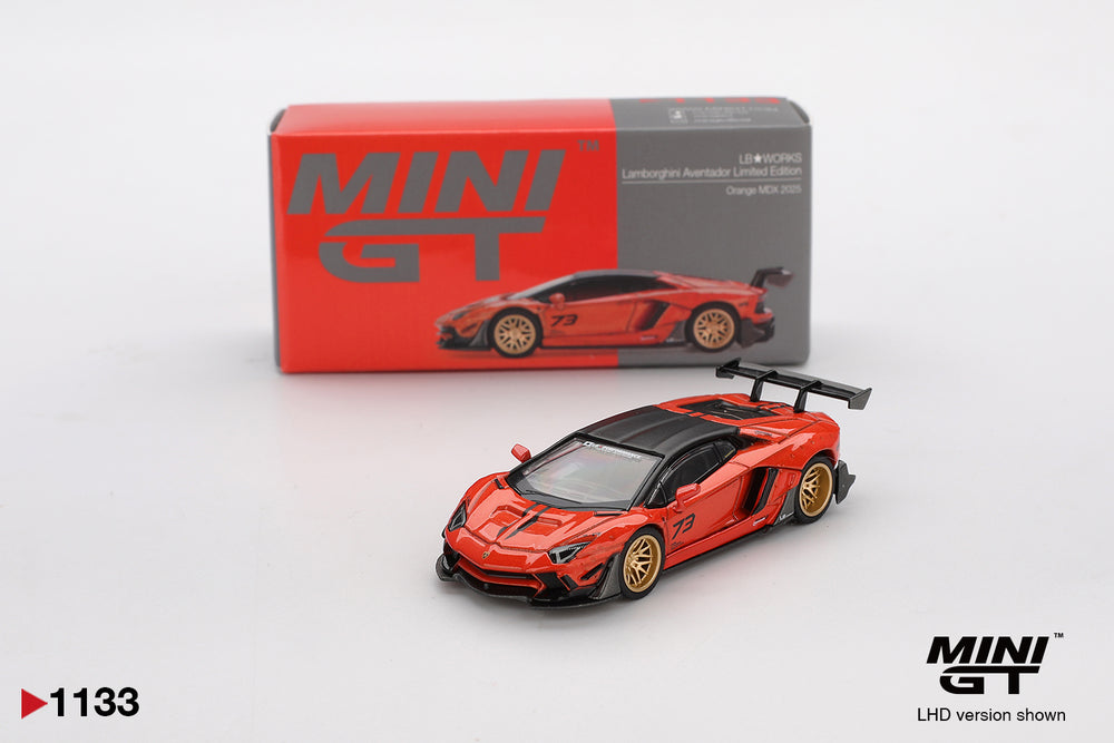 MiniGT LB Works Lamborghini Aventador Limited Edition Orange M 1:64 Car 1133-R