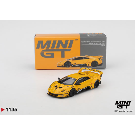 MiniGT Lamborghini LB-Silhouette WORKS MURCIELAGO GT Evo Yellow 1:64 Car 1135-R