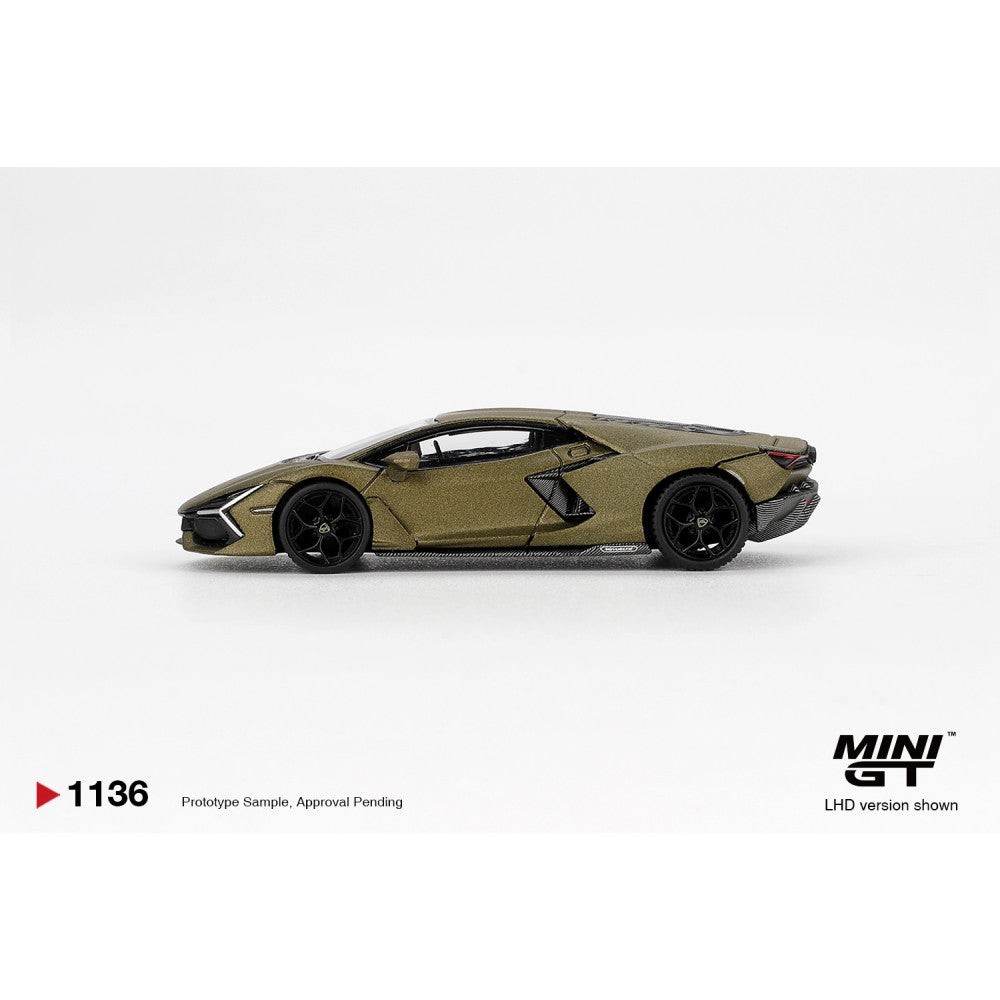 MiniGT Lamborghini Revuelto Verde Gea Matte (RHD) 1:64 Diecast Car 1136-R