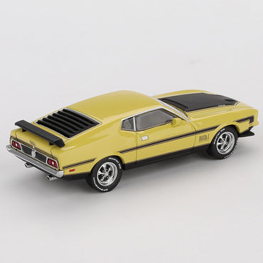 MiniGT Ford Mustang Mach1 Grabber Yellow 1:64 Diecast Car 1139