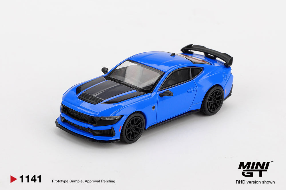 MiniGT Ford Mustang Dark Horse 2024 Grabber Blue (RHD) 1:64 Diecast Car 1141-R