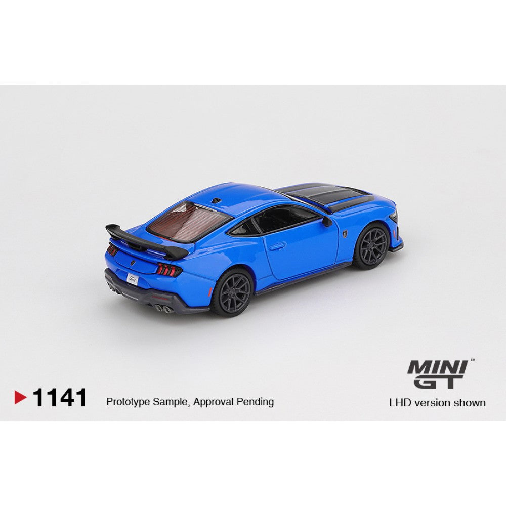MiniGT Ford Mustang Dark Horse 2024 Grabber Blue (RHD) 1:64 Diecast Car 1141-R