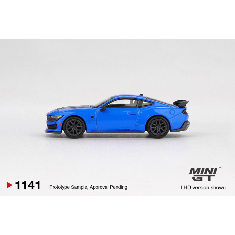MiniGT Ford Mustang Dark Horse 2024 Grabber Blue (RHD) 1:64 Diecast Car 1141-R