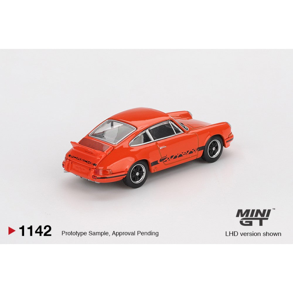 MiniGT Porsche 911 Carrera RS 2.7 Tangerine With Black Livery 1:64 Car 1142-R