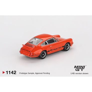 MiniGT Porsche 911 Carrera RS 2.7 Tangerine With Black Livery 1:64 Car 1142-R