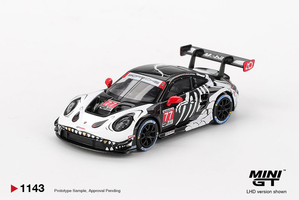 MiniGT Porsche 911 GT3 R No.77 AO Racing 2025 IMSA Petit Le Ma 1:64 Car 1143-L