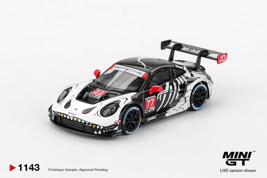 MiniGT Porsche 911 GT3 R No.77 AO Racing 2025 IMSA Petit Le Ma 1:64 Car 1143-L