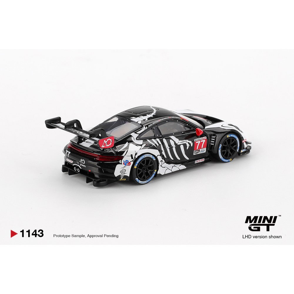 MiniGT Porsche 911 GT3 R No.77 AO Racing 2025 IMSA Petit Le Ma 1:64 Car 1143-L