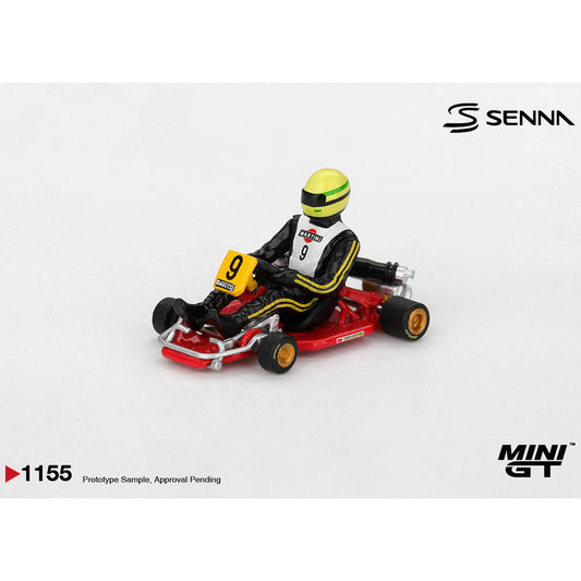 MiniGT Ayrton Senna Kart Formula K No.9 1981 Karting W.C. 1:64 Kart - Blister