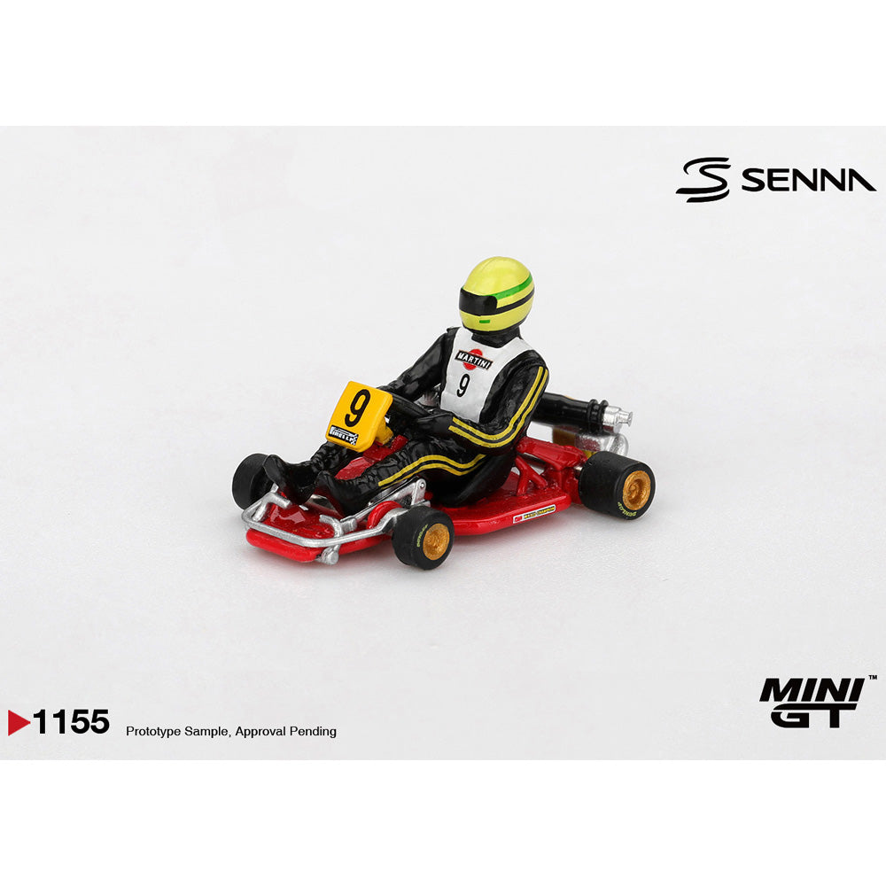 MiniGT Ayrton Senna Kart Formula K No.9 1981 Karting W.C. 1:64 Diecast Kart