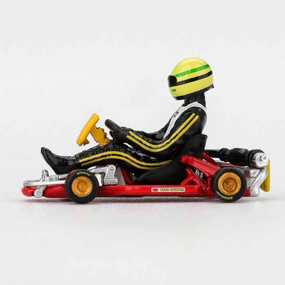 MiniGT Ayrton Senna Kart Formula K No.9 1981 Karting W.C. 1:64 Diecast Kart