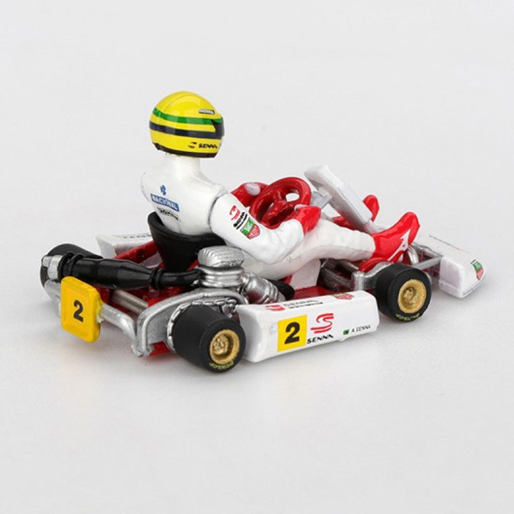 MiniGT Ayrton Senna Kart No.2 1993 Masters of Paris-Bercy 1:64 Kart - Blister