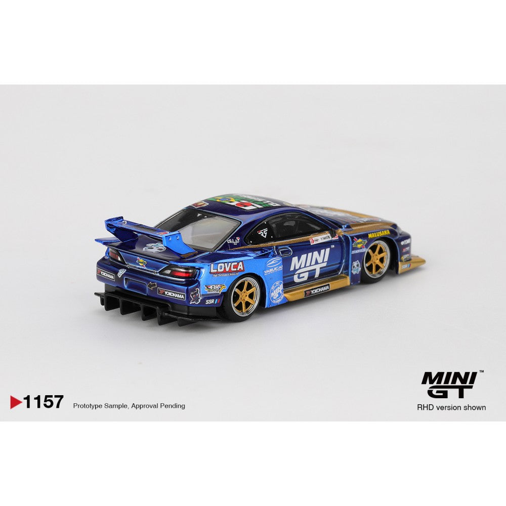 MiniGT Nissan LB-Super Silhouette S15 Silvia No.555 Team Mini 1:64 Car 1157-R