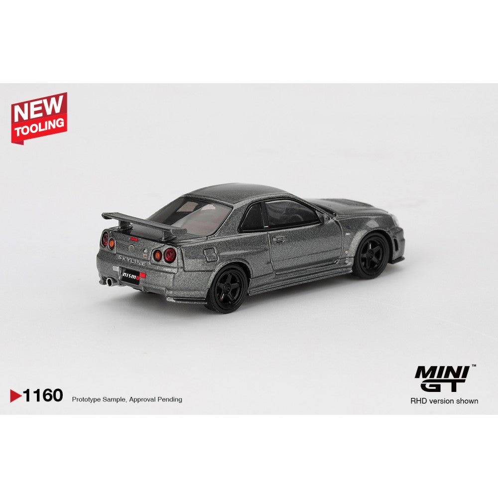 MiniGT Nissan Skyline GT-R Dark Metal Grey (Nismo BNR34 CRS Ve) 1:64 Car 1160-R