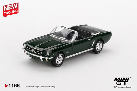 MiniGT Ford Mustang Convertible 1964 Highland Green(LHD) 1:64 Diecast Car 1166-L