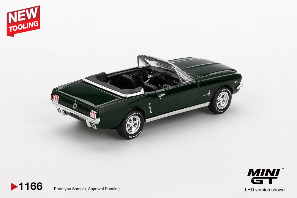 MiniGT Ford Mustang Convertible 1964 Highland Green(LHD) 1:64 Diecast Car 1166-L