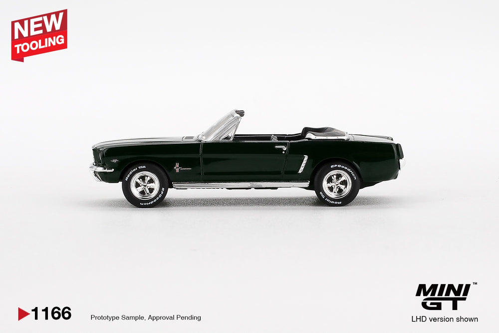 MiniGT Ford Mustang Convertible 1964 Highland Green(LHD) 1:64 Diecast Car 1166-L