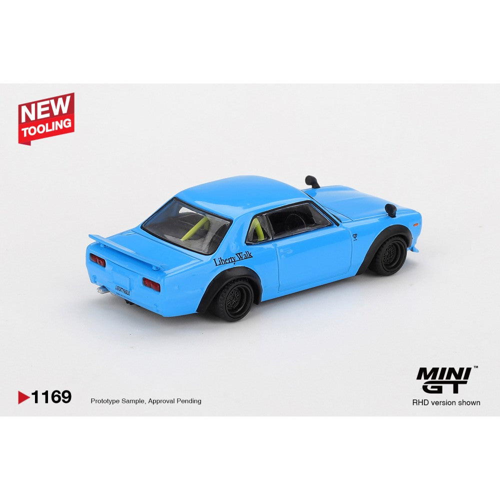 MiniGT Nissan LB Works Hakosuka Baby Blue (RHD) 1:64 Diecast Car 1169-R