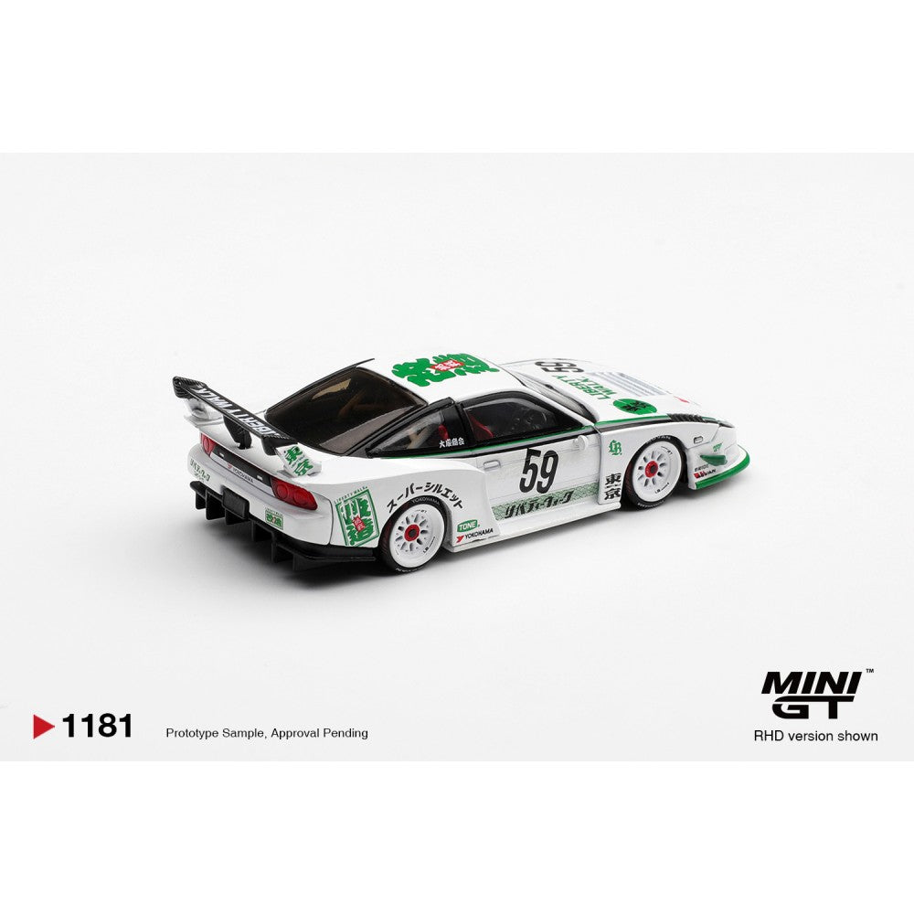 MiniGT Nissan LB-Super Silhouette 180SX White (RHD) 1:64 Diecast Car 1181-R