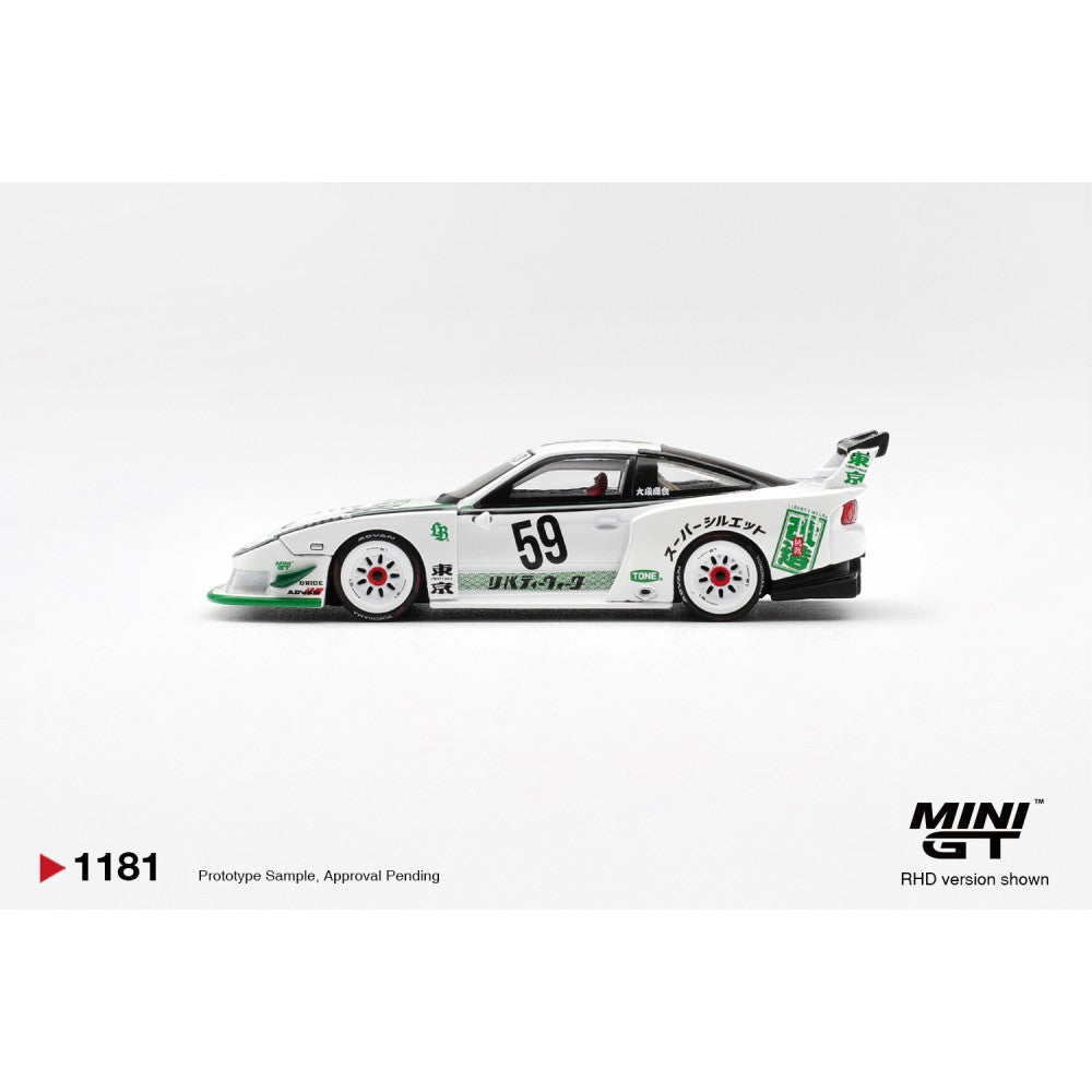 MiniGT Nissan LB-Super Silhouette 180SX White (RHD) 1:64 Diecast Car 1181-R