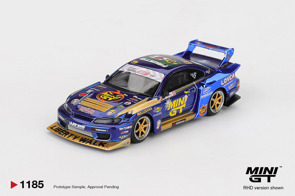 MiniGT Nissan LB-Super Silhouette S15 Silvia No.555 Team Mini 1:64 Car 1185-R
