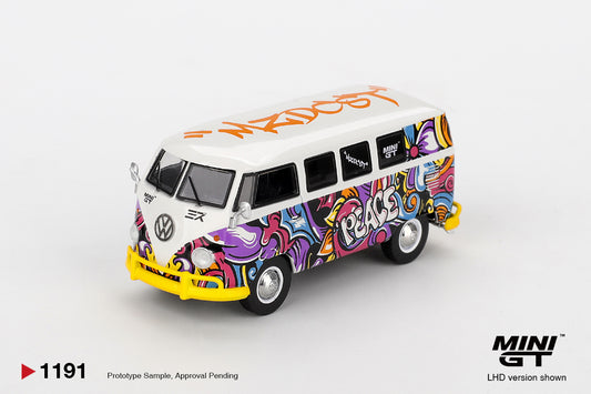 MiniGT Volkswagen T1 Microbus Mizu Design (LHD) 1:64 Diecast Car 1191-L