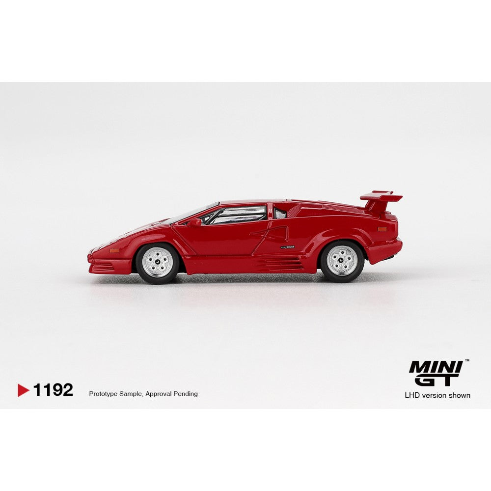 MiniGT Lamborghini Countach 25th Anniversary Red (LHD) 1:64 Diecast Car 1192-L