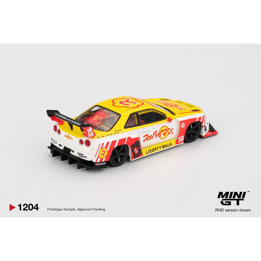 MiniGT Nissan LB-ER34 Super Silhouette Skyline Suppaiman Okina 1:64 Car 1204-R