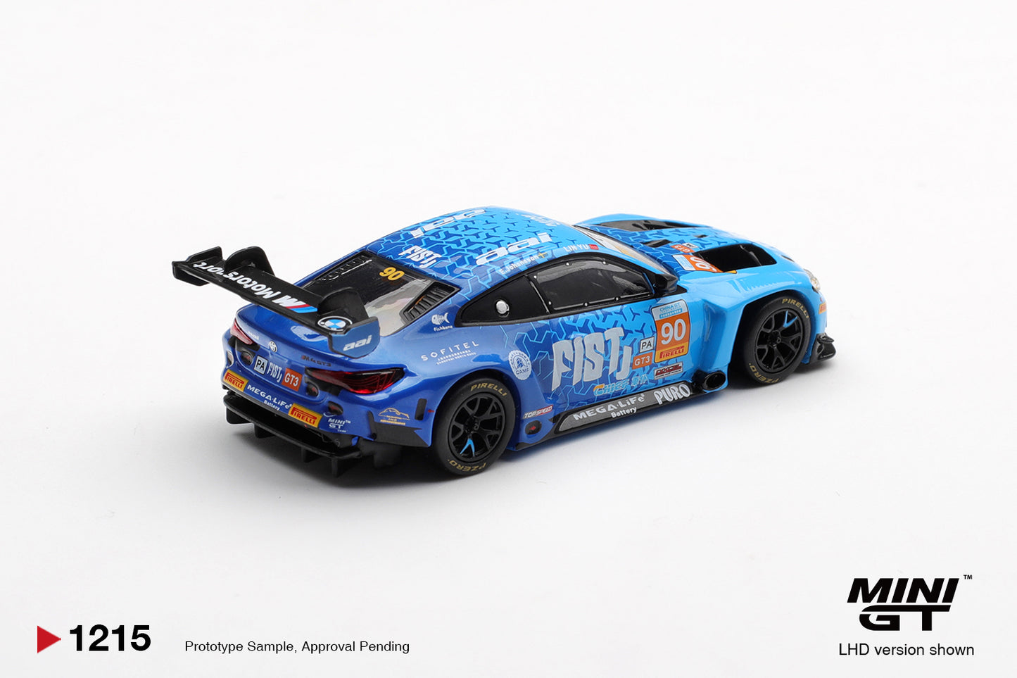 MiniGT BMW M4 GT3 Evo No.90 Fist Team AAI 2025 China GT (LHD) 1:64 Car 1215-CH