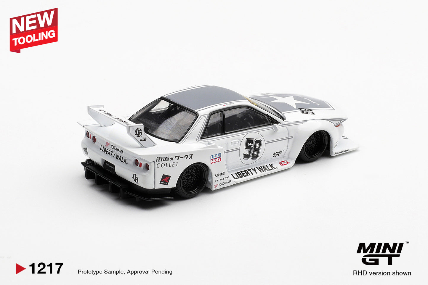 MiniGT LBWK Nissan Skyline GT-R (R32) Kaido Works TAS 2025 (RH 1:64 Car 1217-R