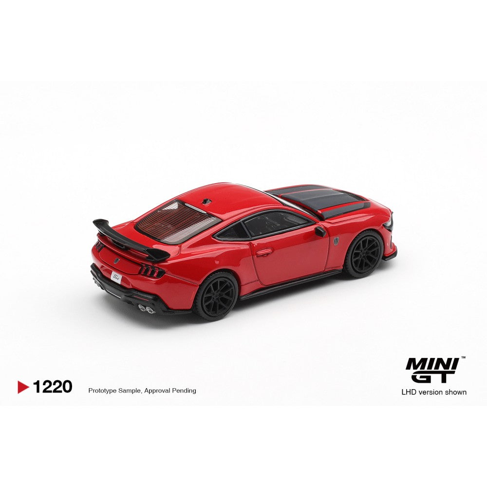MiniGT Ford Mustang Dark Horse Race Red (RHD) 1:64 Diecast Car 1220-R