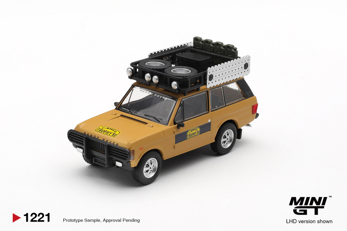 MiniGT Range Rover 1981 Camel Trophy Sumatra K.Stoppa A.Va 1:64 Car 1221-BL