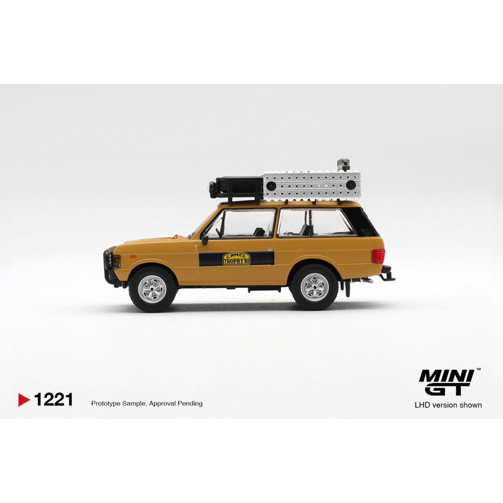MiniGT Range Rover 1981 Camel Trophy Sumatra K.Stoppa A.Va 1:64 Car 1221-L