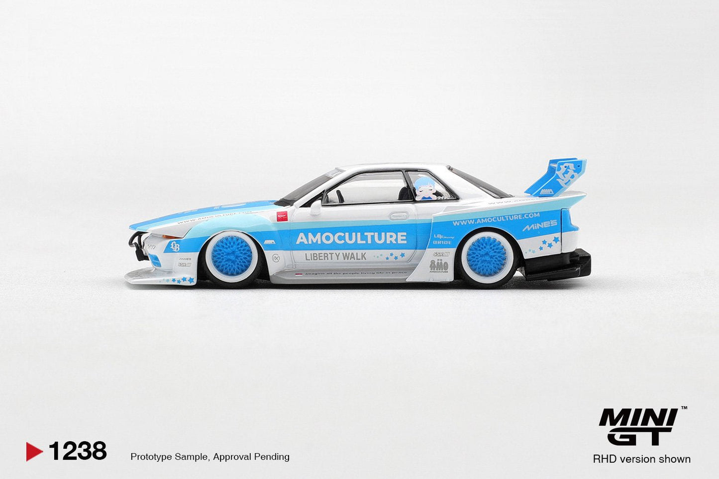 MiniGT Nissan Skyline GT-R R32 LBWK Kaido Amoculture 1:64 Diecast Car 1238-R