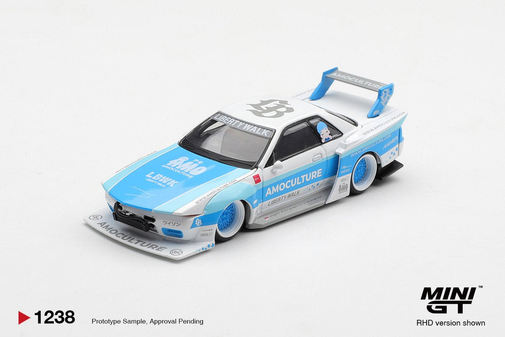 MiniGT Nissan Skyline GT-R R32 LBWK Kaido Amoculture 1:64 Diecast Car 1238-R
