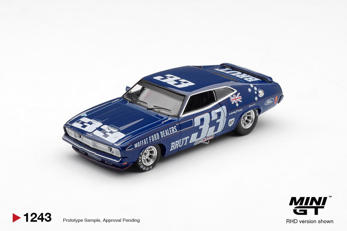 MiniGT Ford XB Falcon GT No.33 1974 Bathurst 1:64 Diecast Car 1243-R