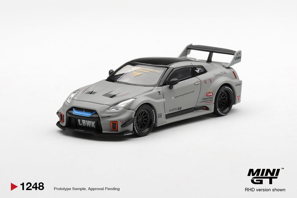 MiniGT Nissan LB-Silhouette Works GT 35GT-RR V1 Grey 1:64 Car 1248-R