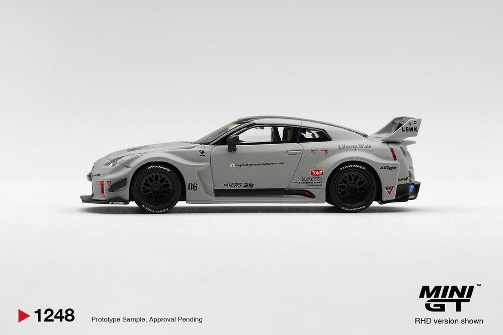 MiniGT Nissan LB-Silhouette Works GT 35GT-RR V1 Grey 1:64 Car 1248-R