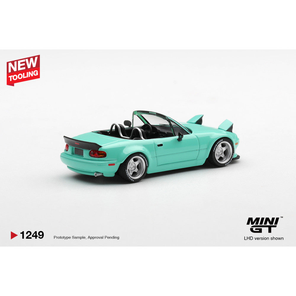 MiniGT Mazda MX-5 (NA) Pandem Mint Green 1:64 Diecast Car 1249-R