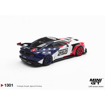 MiniGT Ford Mustang GTD America 250 USA Blister 1:64 Diecast Car 1301-BL