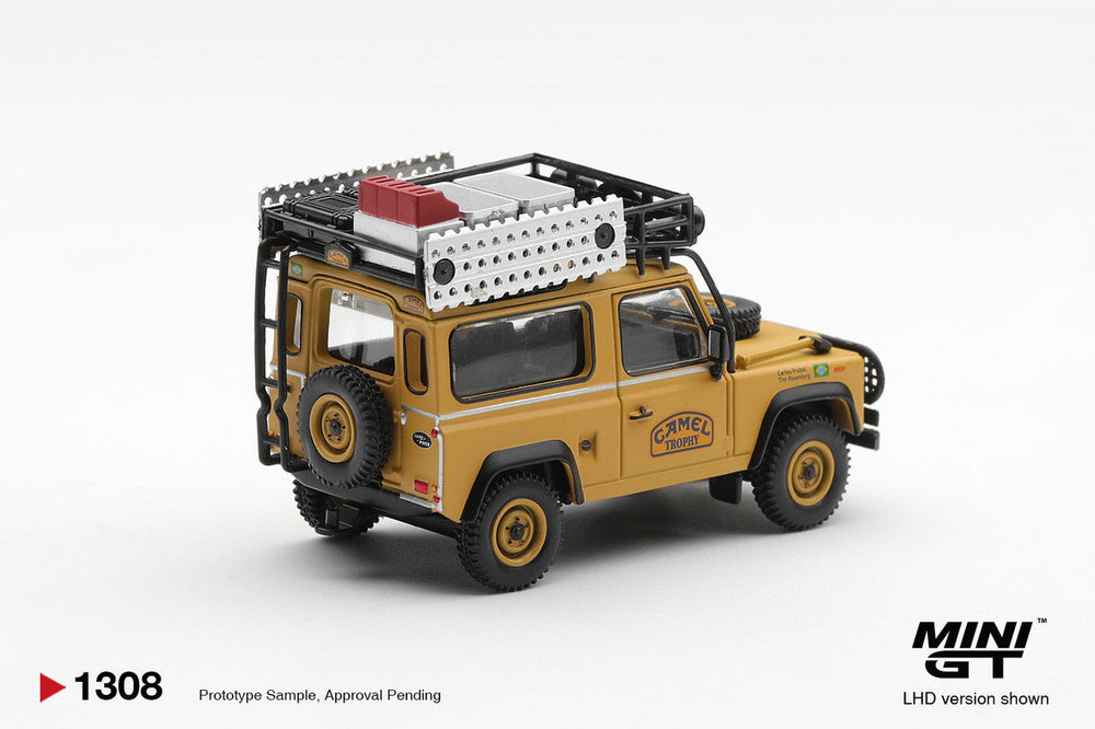 MiniGT Land Rover Defender 90 1985 Camel Borneo BR 1:64 Diecast Car 1308-L