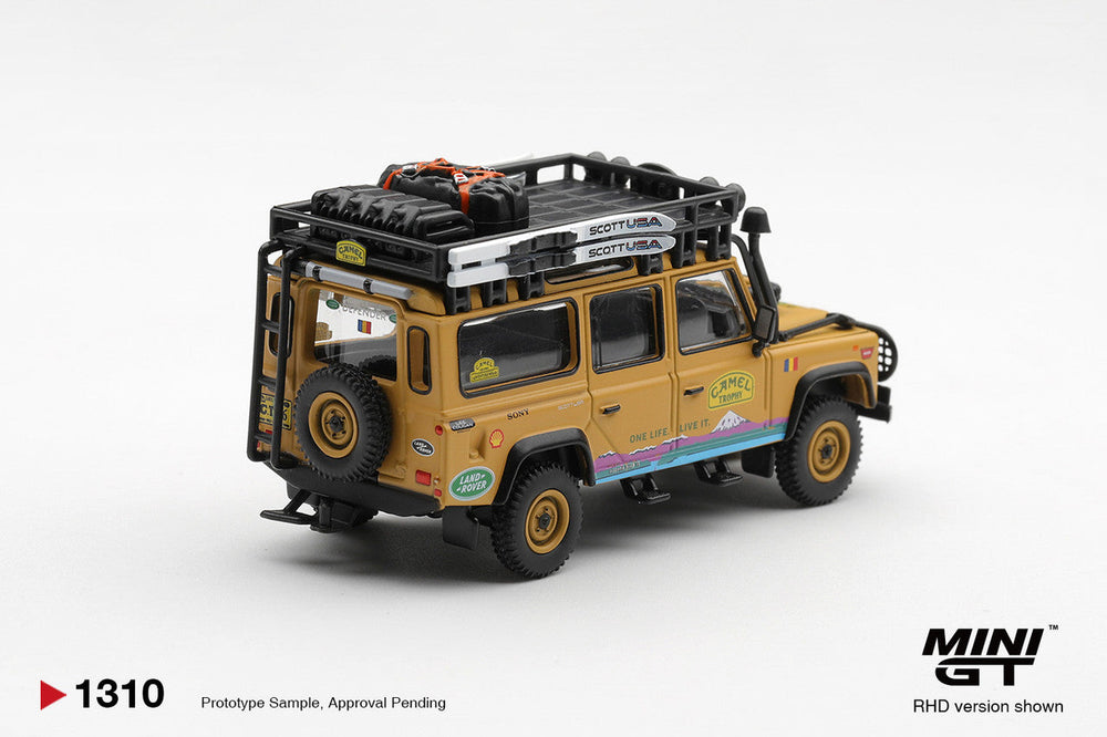 MiniGT Land Rover Defender 110 1998 Camel Tierra 1:64 Diecast Car 1310-R