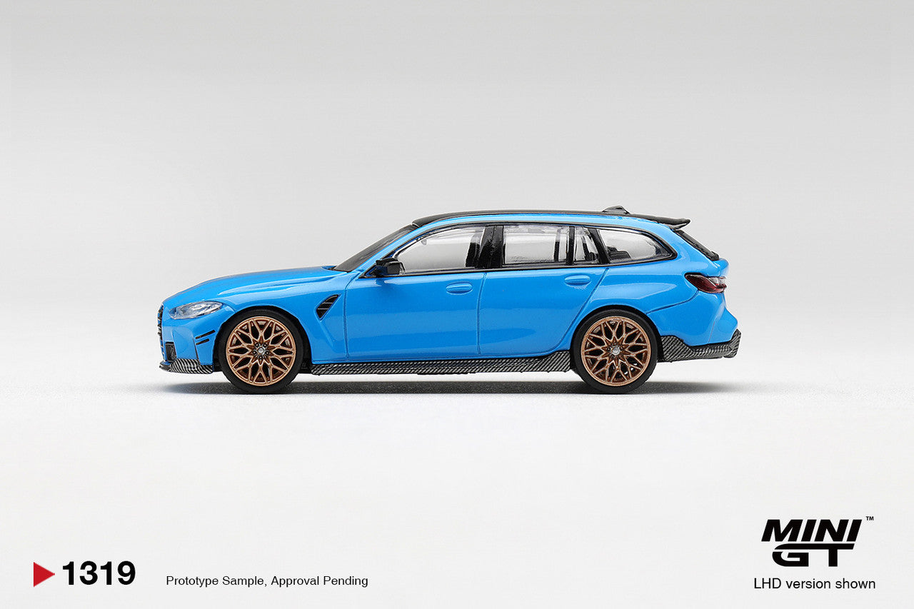MiniGT BMW M3 M Performance Touring Riviera Blue 1:64 Diecast Car 1319-R