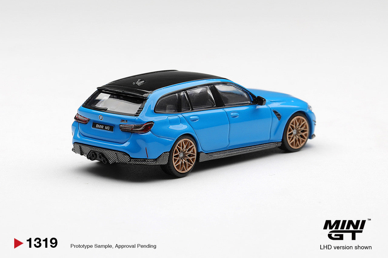 MiniGT BMW M3 M Performance Touring Riviera Blue 1:64 Diecast Car 1319-R
