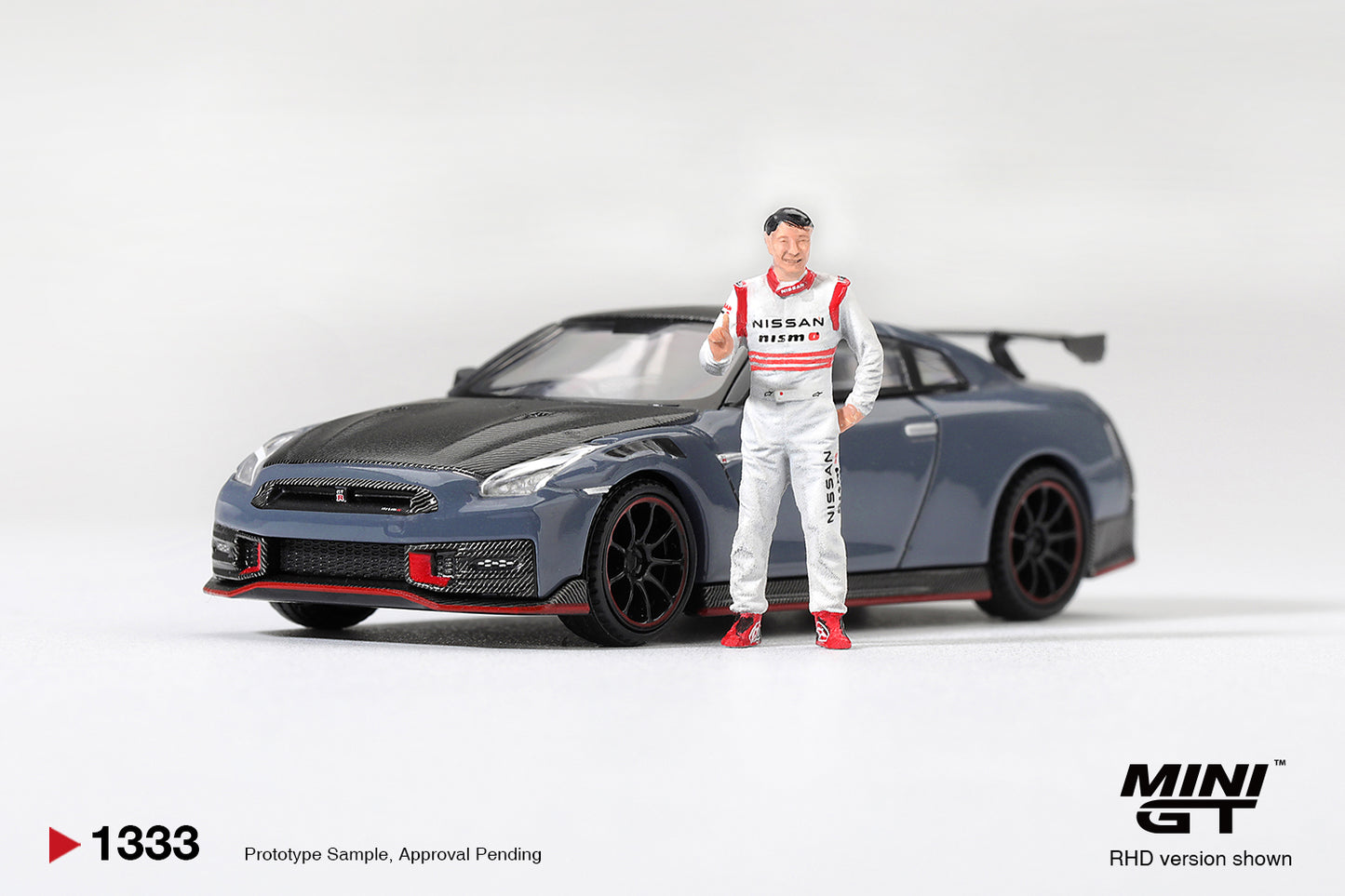 MiniGT Nissan GT-R NISMO 2024 Tsukuba Lap Record w/Matsuda Figure 1:64 1333-R