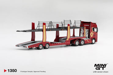 MiniGT Scania 770S A6x4NA Car Transporter V8 1:64 Diecast Model MGT01350-R